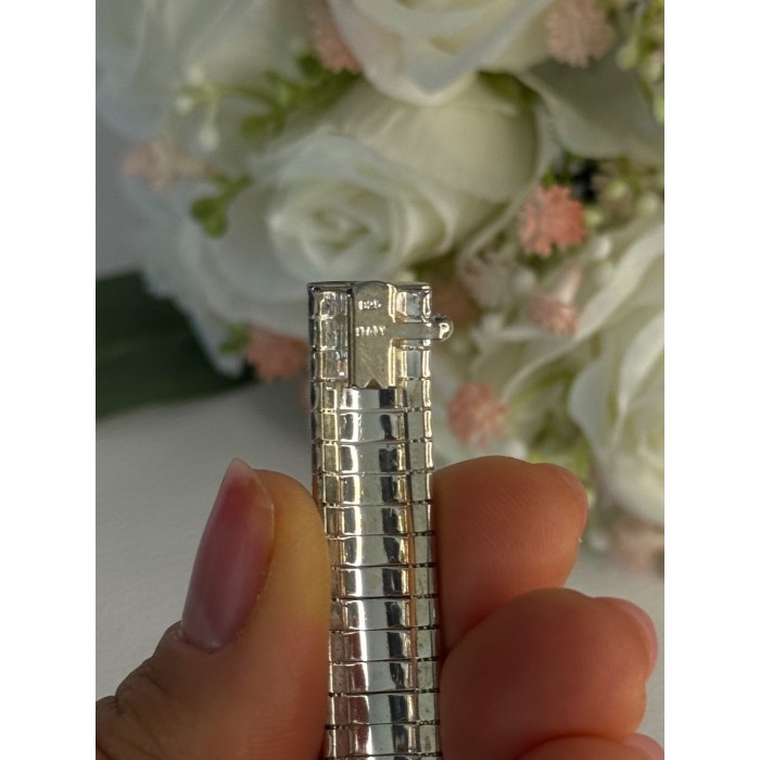 Beautiful Classy Italy 925 Sterling Silver Bracelet Length 7.5 Inch