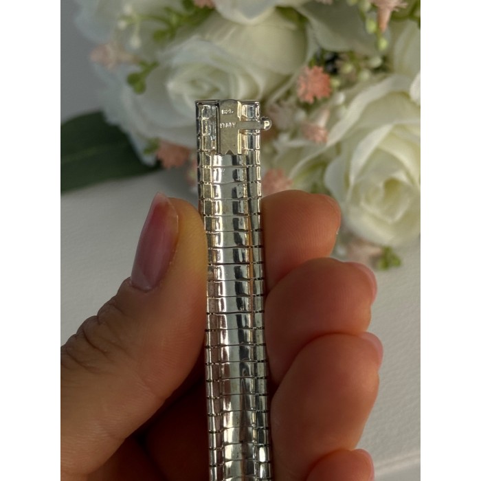 Beautiful Classy Italy 925 Sterling Silver Bracelet Length 7.5 Inch