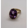 14K YELLOW GOLD & AMETHYST RING  SIZE 5.5
