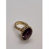 14K YELLOW GOLD & AMETHYST RING  SIZE 5.5