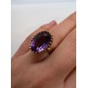 14K YELLOW GOLD & AMETHYST RING  SIZE 5.5