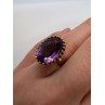 14K YELLOW GOLD & AMETHYST RING  SIZE 5.5