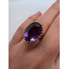 14K YELLOW GOLD & AMETHYST RING  SIZE 5.5