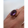 14K YELLOW GOLD & AMETHYST RING  SIZE 5.5