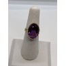 14K YELLOW GOLD & AMETHYST RING  SIZE 5.5