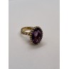 14K YELLOW GOLD & AMETHYST RING  SIZE 5.5