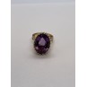 14K YELLOW GOLD & AMETHYST RING  SIZE 5.5
