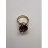 14K YELLOW GOLD & AMETHYST RING  SIZE 5.5