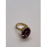 14K YELLOW GOLD & AMETHYST RING  SIZE 5.5