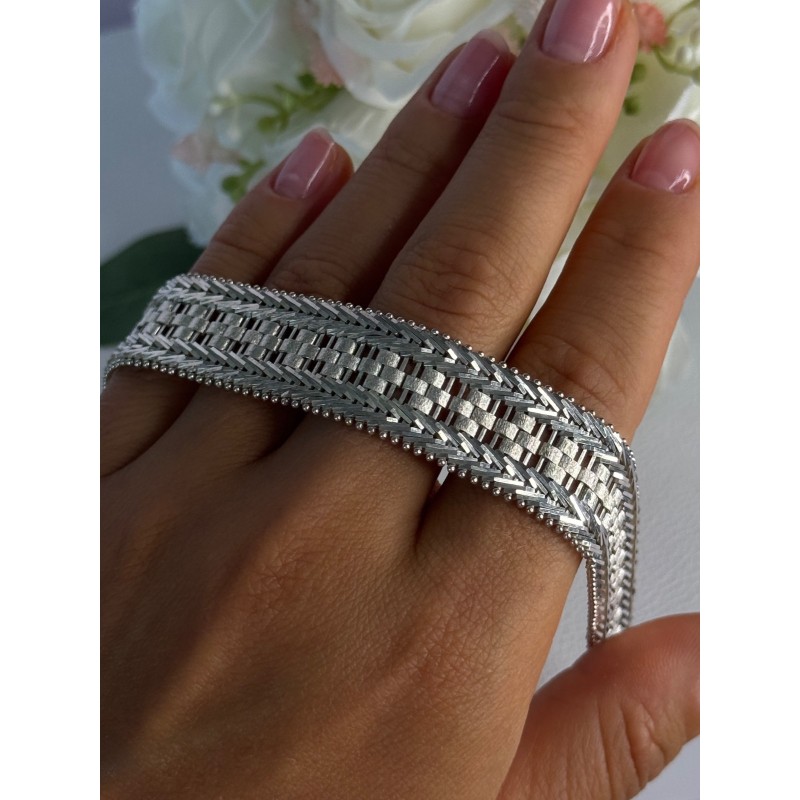 Elegant Italy Milor 925 Sterling Silver Bracelet Length 8 Inch