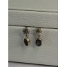 925 Sterling Silver Abalone & Marcasite Earrings Length 0.60 Inch