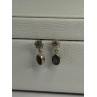 925 Sterling Silver Abalone & Marcasite Earrings Length 0.60 Inch