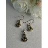 925 Sterling Silver Peridot Earrings & Pendant Set