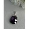 925 Sterling Silver Amethyst Pendant Length 1.40 Inch