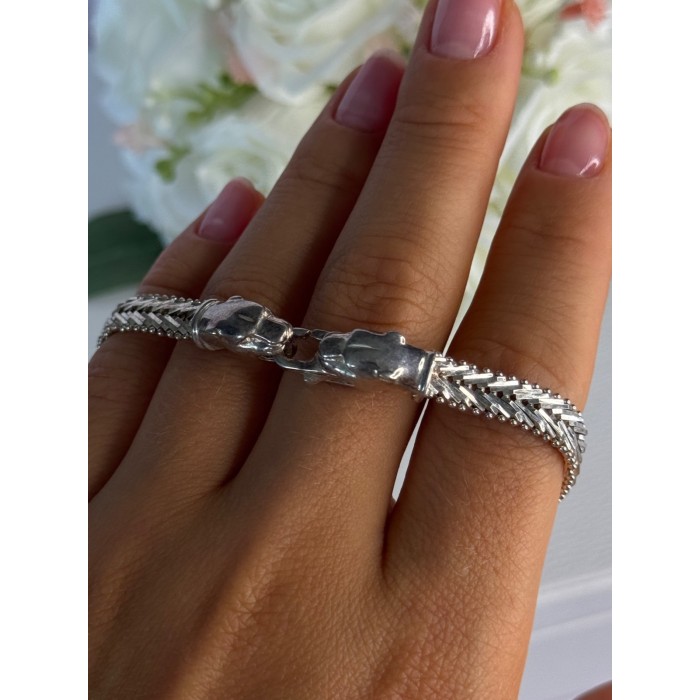 925 Sterling Silver Pantera Bracelet Length 8 Inch