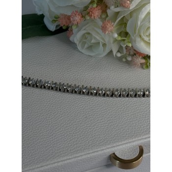 Beautiful 925 Sterling Silver CZ Bracelet Length 7.5 Inch