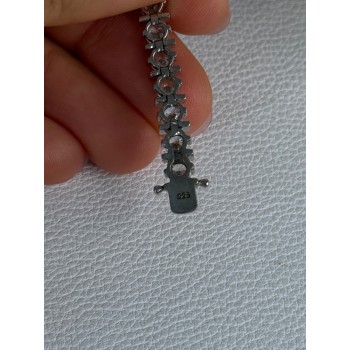 Beautiful 925 Sterling Silver CZ Bracelet Length 7.5 Inch