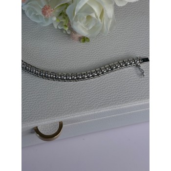 Elegant 925 Sterling Silver CZ Bracelet Length 7.5 Inch