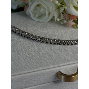 Elegant 925 Sterling Silver CZ Bracelet Length 7.5 Inch