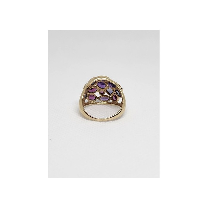 10K YELLOW GOLD & TOURMALINE RING  SIZE 5.5
