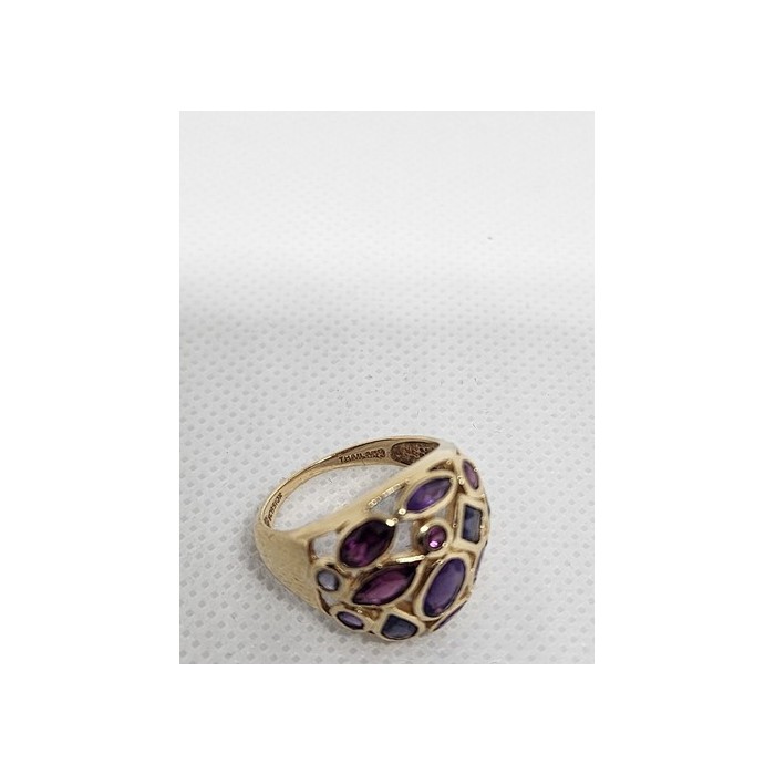 10K YELLOW GOLD & TOURMALINE RING  SIZE 5.5
