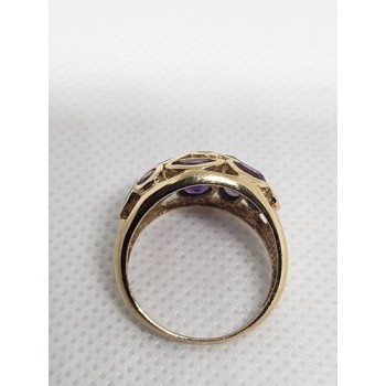 10K YELLOW GOLD & TOURMALINE RING  SIZE 5.5