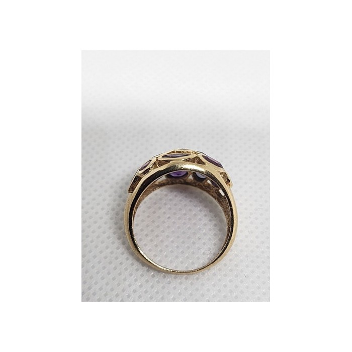 10K YELLOW GOLD & TOURMALINE RING  SIZE 5.5