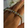 Charming 925 Sterling Silver Gold Plated Bracelet Length 7.5 Inch