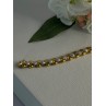 Charming 925 Sterling Silver Gold Plated Bracelet Length 7.5 Inch