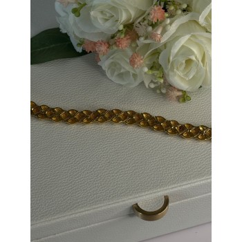 Charming 925 Sterling Silver Gold Plated Bracelet Length 7.5 Inch