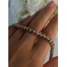Fas 925 Sterling Silver Gold Plated CZ Bracelet Length 8.5 Inch