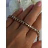 Fas 925 Sterling Silver Gold Plated CZ Bracelet Length 8.5 Inch