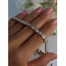 Charming 925 Sterling Silver Gold Plated Bracelet Length 8 Inch