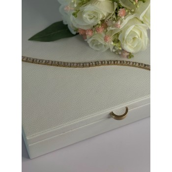 Charming 925 Sterling Silver Gold Plated Bracelet Length 8 Inch