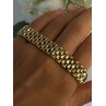 925 Sterling Silver Gold Plated Italy Milor Bracelet Length 7 Inch