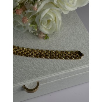 925 Sterling Silver Gold Plated Italy Milor Bracelet Length 7 Inch