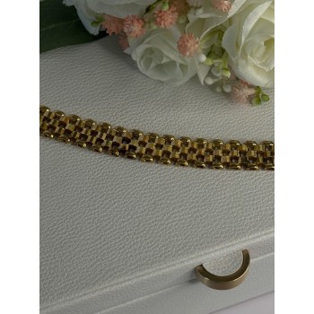 925 Sterling Silver Gold Plated Italy Milor Bracelet Length 7 Inch