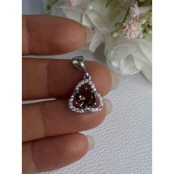 925 Sterling Silver Spinel & Beryl Pendant Length 0.95 Inch