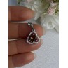 925 Sterling Silver Spinel & Beryl Pendant Length 0.95 Inch