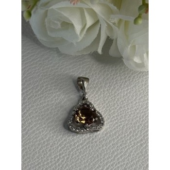 925 Sterling Silver Spinel & Beryl Pendant Length 0.95 Inch