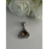925 Sterling Silver Spinel & Beryl Pendant Length 0.95 Inch