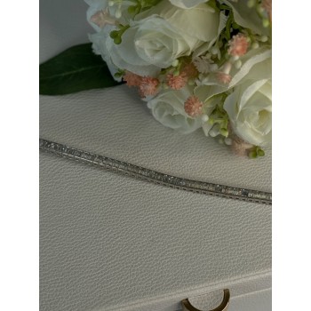 Elegant 925 Sterling Silver CZ Bracelet Length 8 Inch