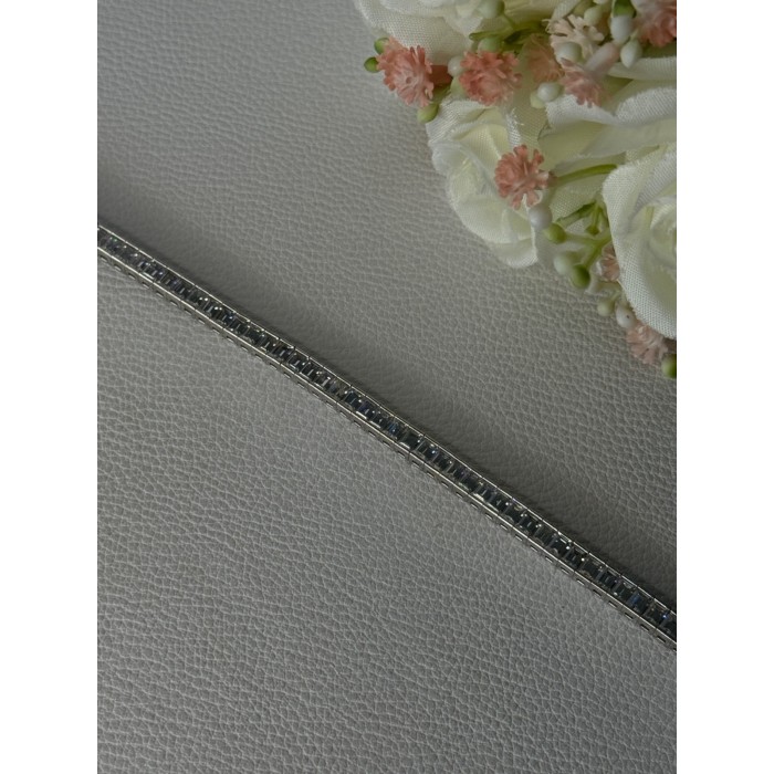 Elegant 925 Sterling Silver CZ Bracelet Length 8 Inch