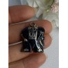 925 Sterling Silver Jade Elephant Pendant Length 1.20 Inch