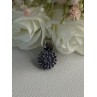 925 Sterling Silver Tanzanite Flower Pendant Length 0.85 Inch