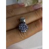 925 Sterling Silver Tanzanite Flower Pendant Length 0.85 Inch