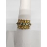 10K YELLOW GOLD CITRINE & AQUAMARINE RING  SIZE 6