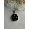 925 Sterling Silver Real Pressed Flower Pendant Length 1.70 Inch