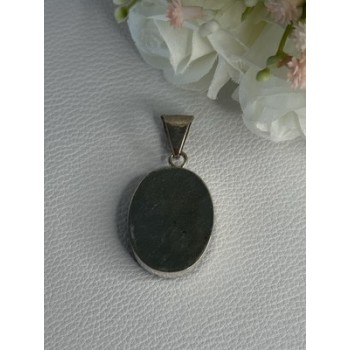 925 Sterling Silver Real Pressed Flower Pendant Length 1.70 Inch