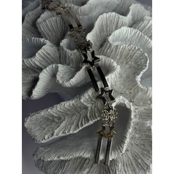 Vintage 925 Sterling Silver Sun Face Bracelet Length 8